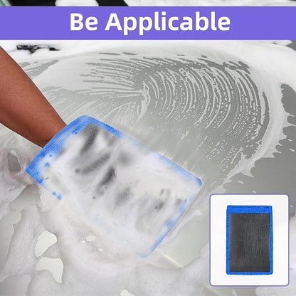 4Pcs Clay Mitt and Towel, Auto Detailing Clay Mitts with Towels Fine Grade for Car Cleaning and Polishing, Blue