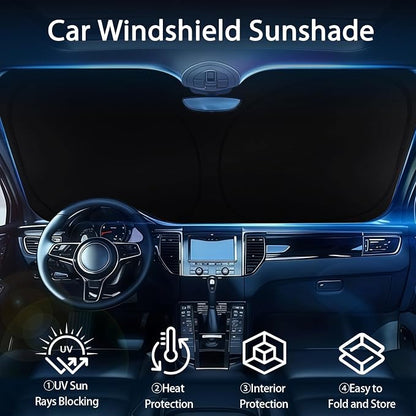 Car Windshield Sun Shade, Folding Car Shades for Front Windows UV Rays Sun Cover Shade, Keeps Your Vehicle Cool