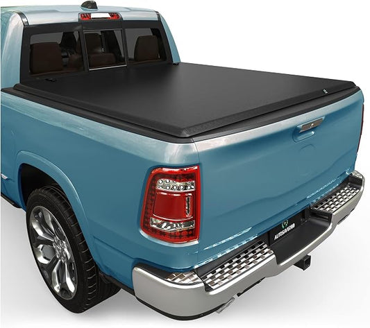 AUTOSAVER88 Soft Tri-fold Truck Bed Tonneau Cover Fits for Dodge Ram 1500 (Classic & New) 2002-2026, Fits for Dodge Ram 2500 3500 2003-2026 6.4ft Bed Without Rambox