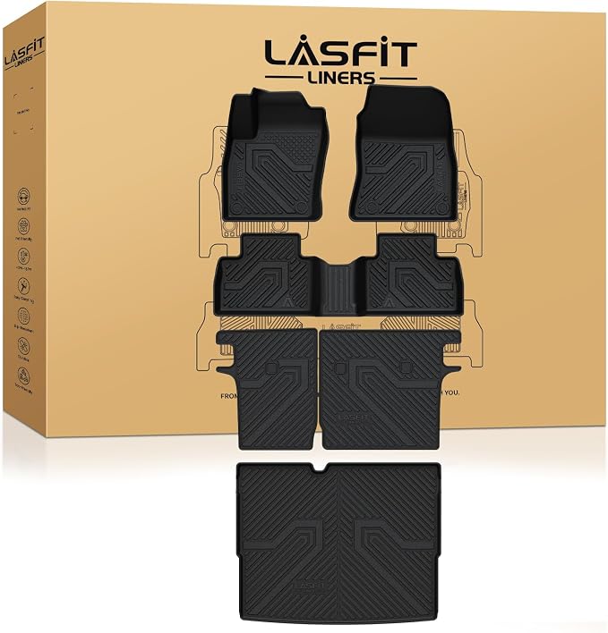 LASFIT Floor Mats & Seatback Mats & Cargo Mat for Nissan Kicks 2025-2026 FWD (Not Fit AWD & 2025 Kicks Play),All Weather TPE Custom Fit Durable Floor Liners for Kicks 2025-2026 S/SR/SV Car Mats