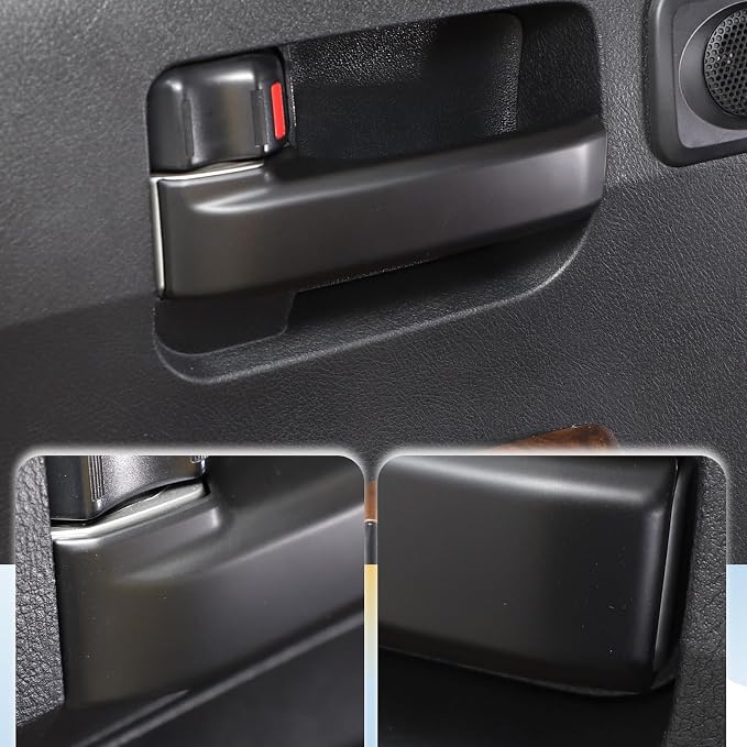 ABS Car Inner Door Handle Decoration Cover Trim Fit for Toyota Tundra/Sequoia 2007-2021 Interior Car Accessories (Matte Black)