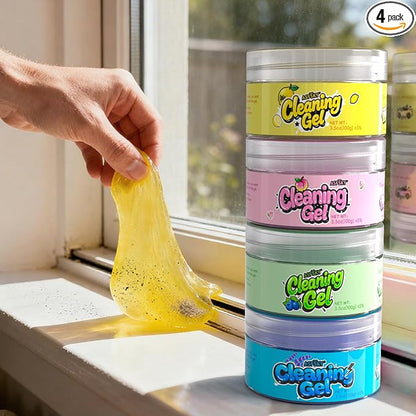 ASFSKY Car Cleaning Gel（4 Packs） Dust Cleaning Putty Universal Car Interior Cleaner Keyboard Dust Remover Car Slime Gifts for Men Women Girl