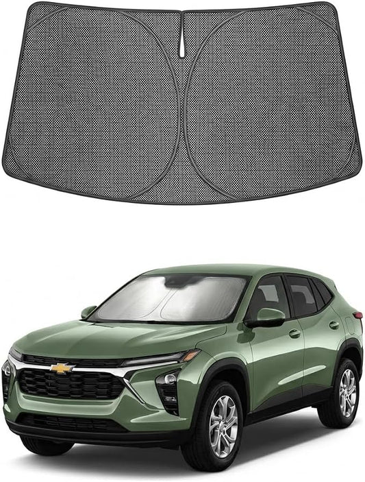 Proadsy Windshield Sun Shade Custom Fit Chevrolet/Chevy Trax 2024-2026 Ice Crystal Black Front Window Sunshade UV and Heat Blocker Foldable Visor Keeps Car Cooler for Summer Parking and Daily Use