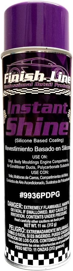 Finish Line Instant Shine - Silicone Based Coating - For Cars or Home