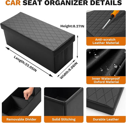 Shademax Car Seat Organizer for Kia Telluride 2020-2025 2026 Accessories, Telluride Backseat Organizer Car Console Organizer for Kids Toys, Baby Supplies, Dog Toys, Snack Organizer, Travel Storage Box