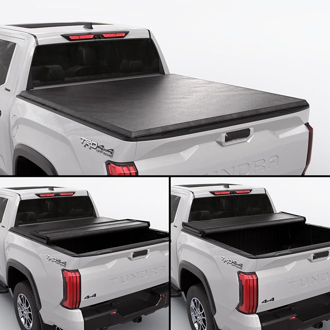 Toptiny Soft Folding Truck Bed Tonneau Cover|TSTF035|Fits 2022-2026 Toyota Tundra 6'6" Bed (78")