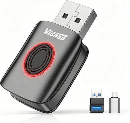 Wireless CarPlay Android Auto 2-in-1 Adapter, BT5.3 5.8GHz Dual Band WiFi, 5 Seconds Auto Connect One-Key Switch Mini Dongle for iPhone Android 2016+ Cars