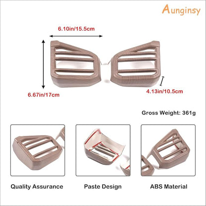 Aunginsy Car Center Console Side Air Conditioning Outlet Trim Cover Compatible with Toyota Tundra/Sequoia 2022-2025 2026, Dashboard Side A/C Wind Vent Panel Decorative Frame Protector ABS Accessories
