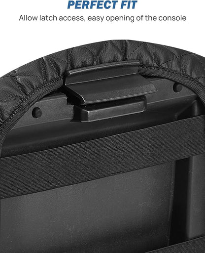 JOYTUTUS Center Console Cover Compatible with 2009-2015 Pilot, Leather Arm Rest Armrest Cover for Car, Durable Middle Console Cover Lid Replacement for Trucks, Easy to Install, Black