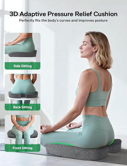 Medisana Gel Wheelchair-Seat-Cushions for Pain Relief, GC 100 Cooling-Cushions for Tailbone, Sciatica, Back & Hip Support and Pressure Sore, Ergonomic Office Chair Cushion for for Seniors and Adults