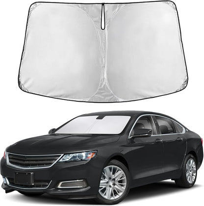 EcoNour Windshield Sunshade Compatible for Chevrolet Impala 2014-2018 2019 2020, Sun Visor for Front Windshield & Window Sun Shade Cover, UV Heat Blocker & Protector, Car Accessories