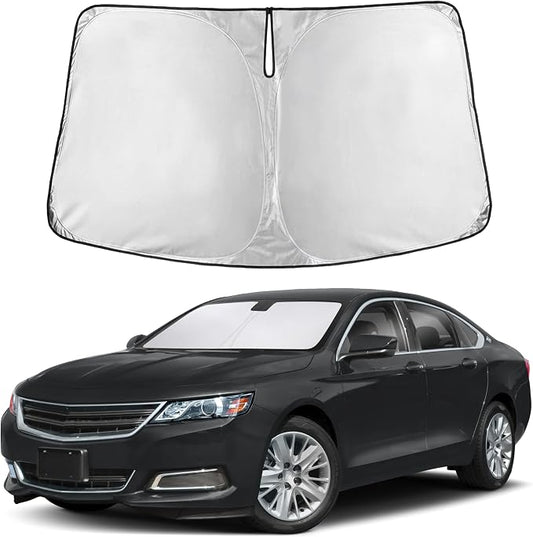EcoNour Windshield Sunshade Compatible for Chevrolet Impala 2014-2018 2019 2020, Sun Visor for Front Windshield & Window Sun Shade Cover, UV Heat Blocker & Protector, Car Accessories