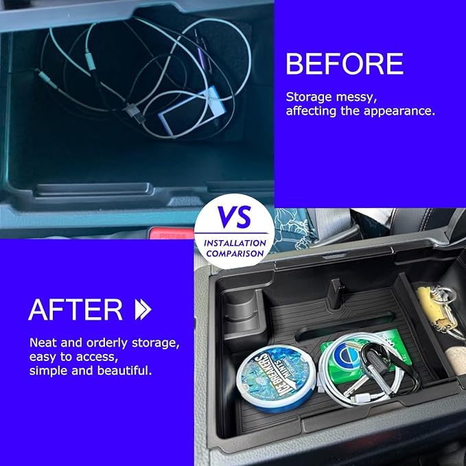 2PCS 2026 Honda CR-V CRV Hybrid Accessories Double Center Console Organizer Tray for 2026 2025-2023Honda CR-V (Hybrid) Console Organizer 2025 CRV Console Armrest Tray 2026 CR-V Storage Box