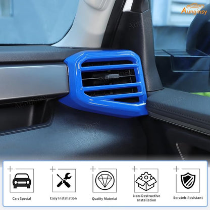 Car Center Console Air Conditioning Outlet Trim Cover Kit Compatible with Toyota Tundra/Sequoia 2022-2026, Dashboard Side A/C Vent Panel Protective Frame Decoration ABS Accessories, For 8-inch Screen