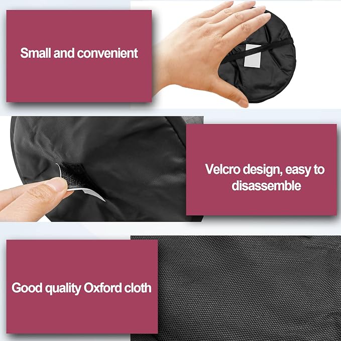 KEVWR Waterproof Oxford Cloth Collapsible Pop Up Car Trash Bag Hanging, Car Trash Can, Mini Vehicle Trash Can, Portable Car Trash Can, Rubbish Bin for Car, Truck, SUV, Minivan, 1 Pack Black