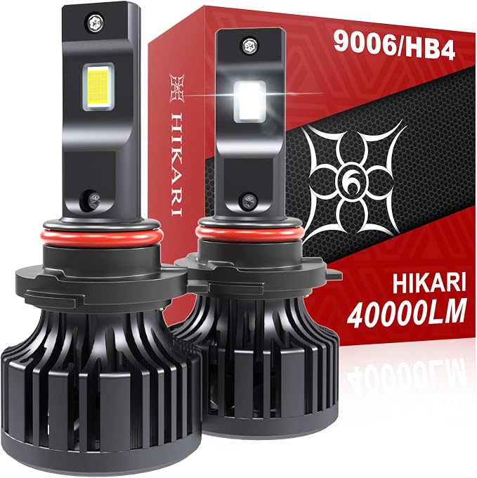 HIKARI WINGS 9006 Fog Lights, 600% Brighter Powersports Light For UTV ATV Offroad Use, Pack of 2