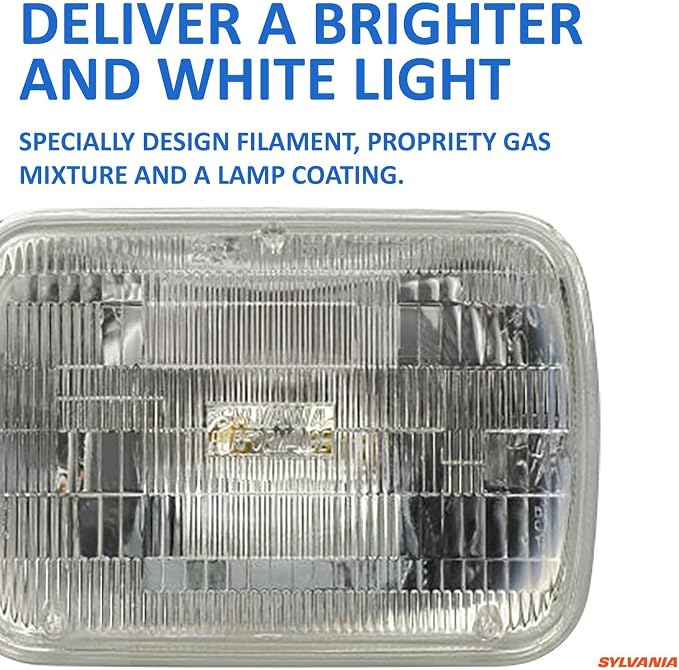 SYLVANIA - H6054 SilverStar Sealed Beam Headlight - High Performance Halogen Headlight Replacement (142x200), Brighter & Whiter Light for Added Clarity Down Road and Sideroad, (Contains 1 Bulb)