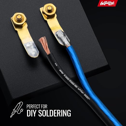 16 AWG Gauge Speaker Wire Cable Stereo, Car or Home Theater, CCA (250 Feet) by Install Link
