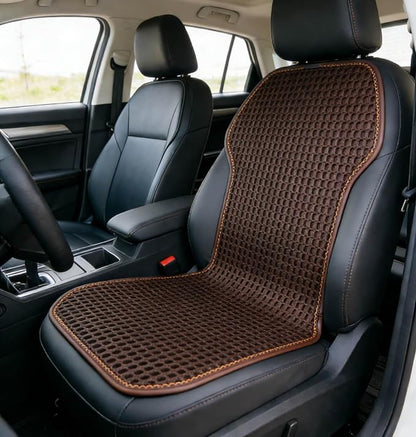 Summer 3D Air Big Mesh Car Seat Cushion Pad,Universal Fit Cooling Breathable and Vent Mesh Car Seat Cushions Cover for Truck SUV Pikup Sedan Accessories 1PCS (Brown)