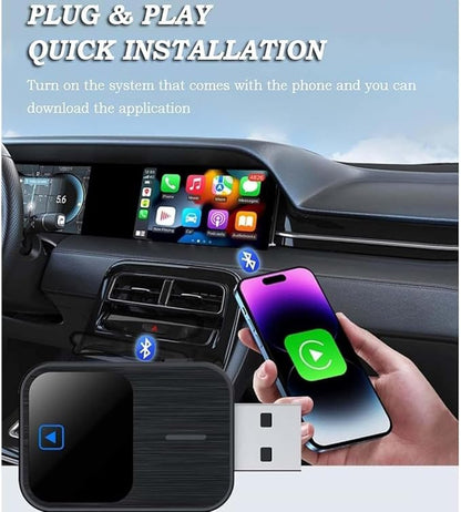 Wireless Carplay Adapter for Mercedes Benz GLE AMG 43 53 63 63S 2018-2022 2023 2024 2025 2026, Plug and Play Car Play Wireless Adapter, 2 in 1 CarPlay Accessories, Auto Reconnect