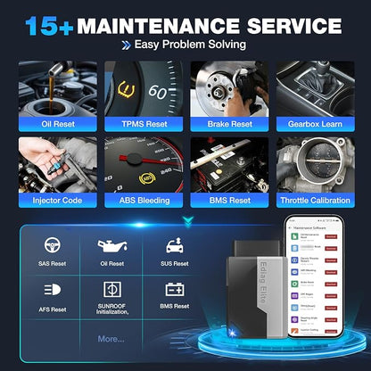 Ediag Elite KINGBOLEN Bluetooth OBD2 Scanner, Lifetime NO Cost Update Bidirectional Scan Tool for iOS & Android, Wireless Full System Car Diagnostic Scanner, 15+ Reset Service, CANFD, FCA AutoAuth