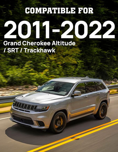 Roof Rack Cross Bars Compatible with Jeep Grand Cherokee Altitude & SRT & Trackhawk 2011-2022 with Roof Black Moldings, Aluminum Car Roof Rails Crossbar with Lock for Roof Cargo Carrier Bike