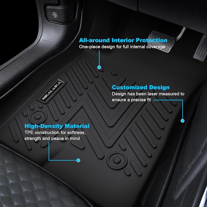 Floor Mats & Cargo Liner for 2024 2025 2026 Buick Envista All Weather Protection TPE Rubber Full Set Automotive Floor Liners & Trunk Mat for 2025 Buick Envista Accessories, Black