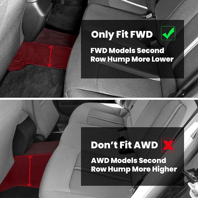 LASFIT Floor Mats Fits for Hyundai Sonata 2020-2026 (Only for FWD & Gas) & Kia K5 2021-2025 (Only for FWD) Custom Fit TPE All Weather Floor Liners Car Mats Accessories, Black