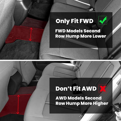 LASFIT Floor Mats Fits for Hyundai Sonata 2020-2026 (Only for FWD & Gas) & Kia K5 2021-2025 (Only for FWD) Custom Fit TPE All Weather Floor Liners Car Mats Accessories, Black