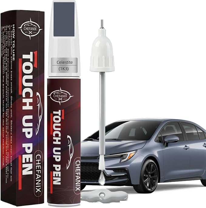 Celestite (1K3) Touch Up Paint Pen Compatible with Toyota - Exact Color Match, 2-in-1 Brush & Pen,Car Paint Scratch Repair Kit for RAV4/Camry/Corolla/Tacoma/Highlander/Sienna