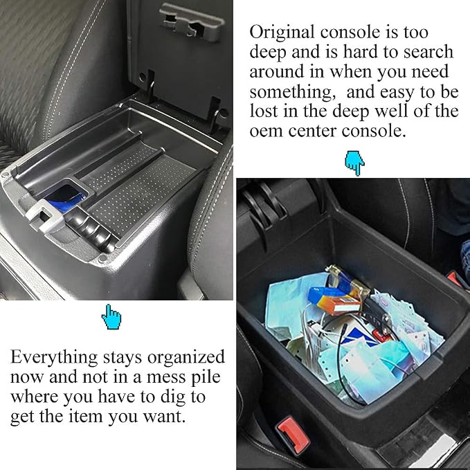 Center Console Organizer Storage Box Compatible with Nissan Rogue 2014-2020 Rogue Sport 2017-2022 Murano 2015-2024 ABS Insert Tray Organizer Glove Pallet