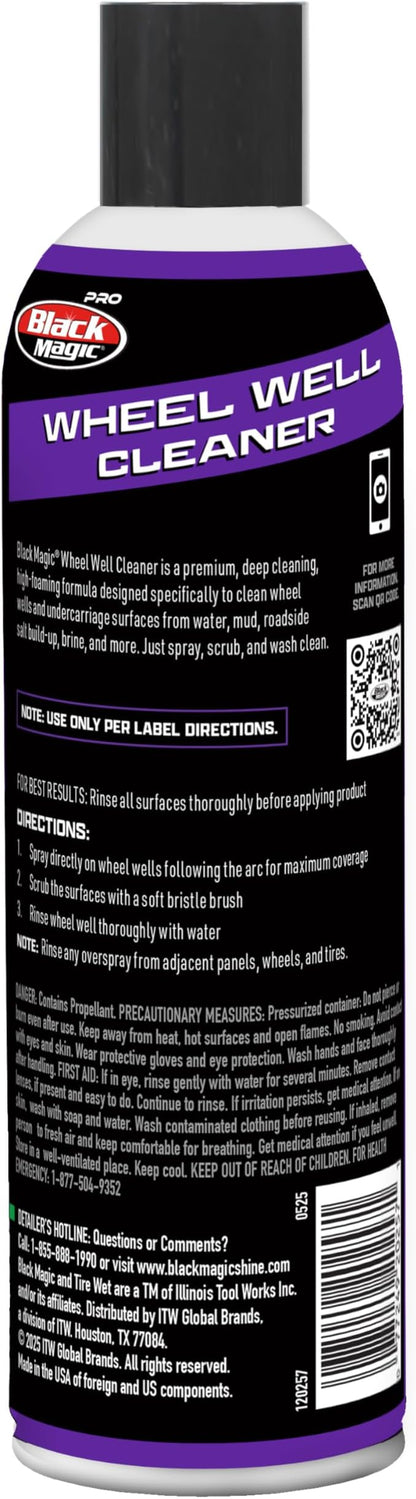 Black Magic 120257 Wheel Well Cleaner, High Foaming Deep Cleaning Formula to Remove Mud, Grime, Road Salt Buildup & More