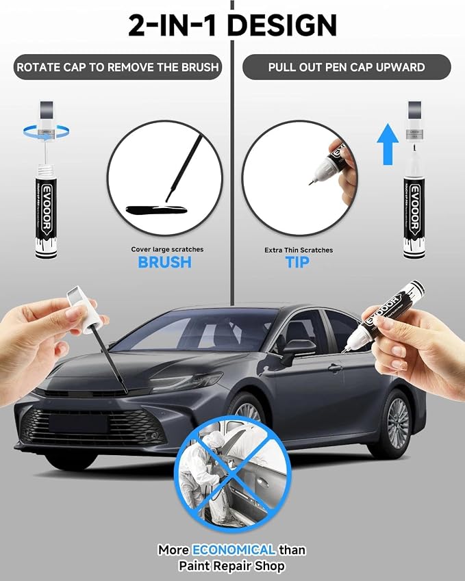 Touch Up Paint Compatible with Toyota Exact Match 2 in 1 Touch up Paint for Chips and Nicks Repair (Celestite(1K3))
