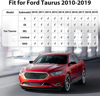 Floor Mats & Cargo Liner Ford Taurus 2019 2018 2017 2016 2015 2014 2013 2012 2011 2010 Custom Fit All-Weather TPE Waterproof Anti-Slip Vehicle Accessories 1st & 2nd & Trunk Mat