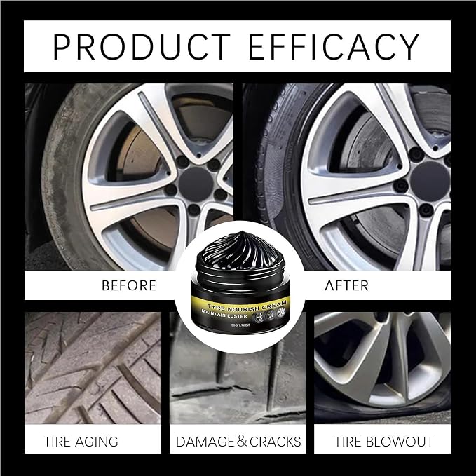 Tire Coating Paste | 50g Wheel Dressing Cream,Wheel Refurbish Paste,for SUV Automotive Truck Motorcycle Sedan Commuting Offroad Garage