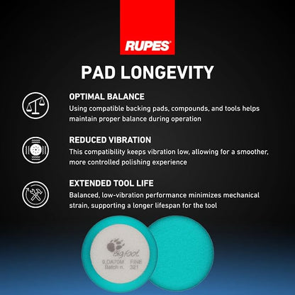 RUPES D-A Intermediate Foam Pads (Light Blue) Ø 54/70mm, 4 pcs