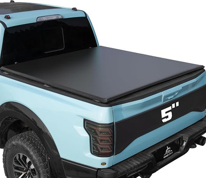 Truck Bed Tonneau Cover Compatible with Nissan Frontier 2005-2026 5 ft Short Box w/or w/o Track Rail, Soft Roll Up Style