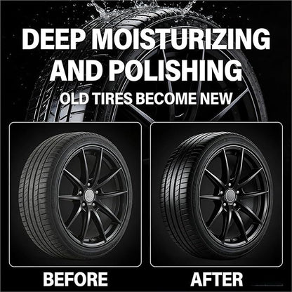 Car Tire Ceramic Coating, 2026 Powerful Wheel Cleaning Refurbish Wax with UV Blocking Dust, Tyre Nourish Cream, Tire Shine Cream for Long-Lasting Auto Care(3Pcs)