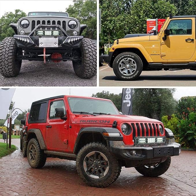 Willpower 12 inch 180W LED Light Bar Triple Row Spot Flood Combo Beam Off Road Driving Lights Waterproof Work Light for Jeep Trucks SUV ATV UTV Boat Lights, 12V 24V