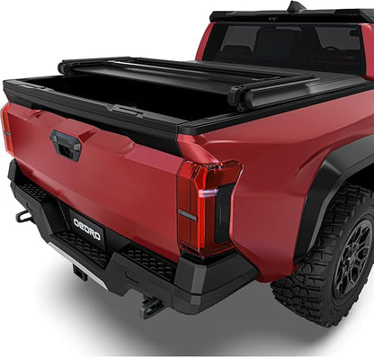 OEDRO Soft Tri-fold Truck Bed Tonneau Cover Compatible with Toyota Tacoma 2024 2025 2026 with 5ft Bed, with Track Rail System(Excl. Trail)
