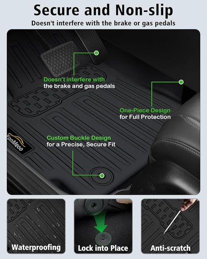 Floor Mats & Cargo Liner Custom Fit for Kia K4 Hatchback 2026 (Not for K4 Sedan) All Weather TPE Rubber Floor Liners Full Set Automotive Mat for K4 Hatchback Accessories