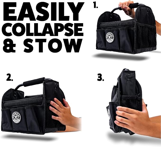 Chemical Guys Quick Load Collapsible Detailing Car Caddy Organizer & Storage – Portable Wash and Garage Organizer for Supplies, Tools and Accessories – Durable Black Design for Cars, Trucks & Home