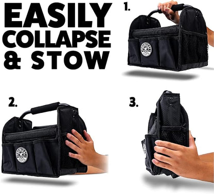 Chemical Guys Quick Load Collapsible Detailing Car Caddy Organizer & Storage – Portable Wash and Garage Organizer for Supplies, Tools and Accessories – Durable Black Design for Cars, Trucks & Home