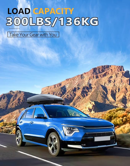 Tuyoung 300lbs Lockable Roof Rack Cross Bars Compatible with Kia NIRO 2023 2024 2025 2026 with Flush Side Rails, Heavy Duty Aluminum Anti Theft Black Roof Rails Crossbars Rooftop Cargo Carrier Luggage