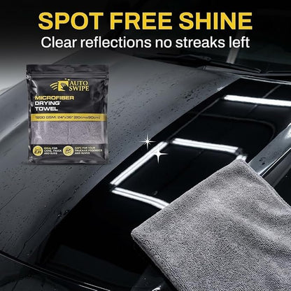 Microfiber Towels for Cars – 24x36 Inch 1200 GSM Car Drying Towel, Drying Towels Car Detailing, Edgeless Shammy Cloth, Ultra Absorbent Streak Lint Free Car Wash Towels for Auto Detailing