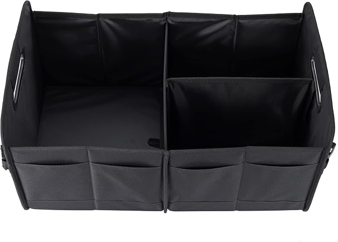 AOKJOY Car Trunk Organizer Car Storage Organizer Collapsible Multi Compartment Car Organizer Adjustable Straps Car Organizer for SUV(Black)