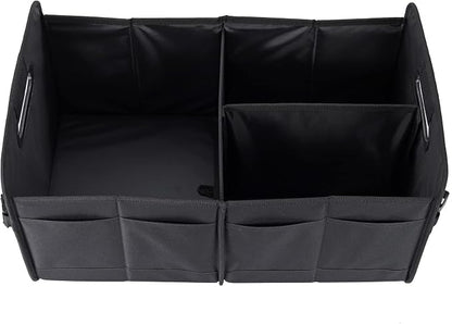 AOKJOY Car Trunk Organizer Car Storage Organizer Collapsible Multi Compartment Car Organizer Adjustable Straps Car Organizer for SUV(Black)