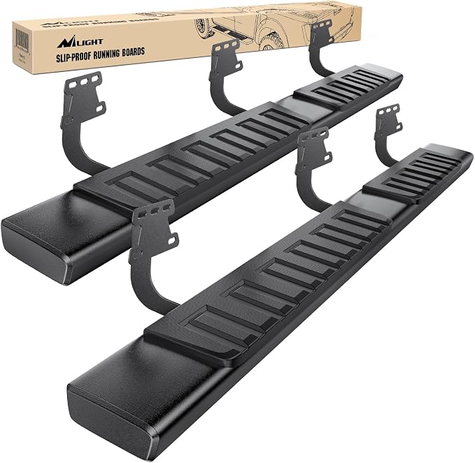 Nilight Running Boards for 2019-2026 Dodge Ram 1500 Quad/Extended Cab New Body Style 6 Inch Side Step Nerf Bars Stainless Steel Black