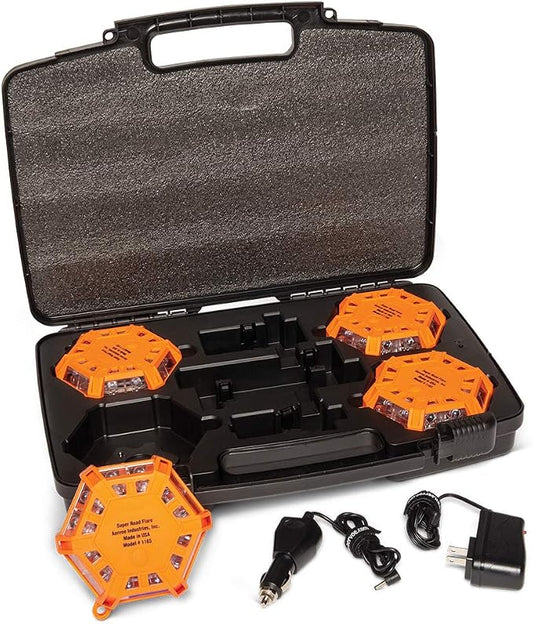 Aervoe 4-Pack Kit Super LED Road Flare