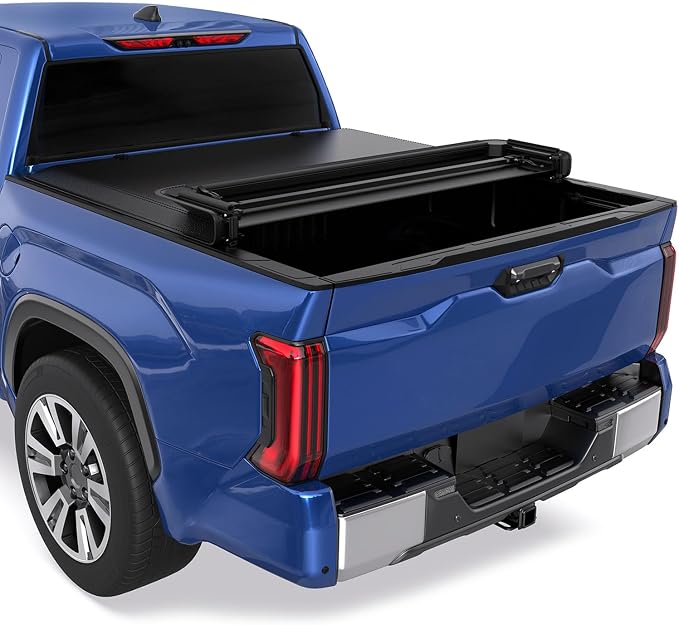 KUIPERAUTO 5FT Soft Tri Truck Bed Tonneau Cover Compatible for 2024 2025 2026 Toyota Tacoma | Excl. Trail Edition